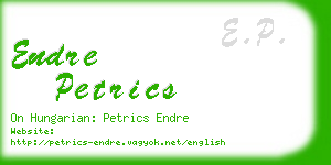 endre petrics business card